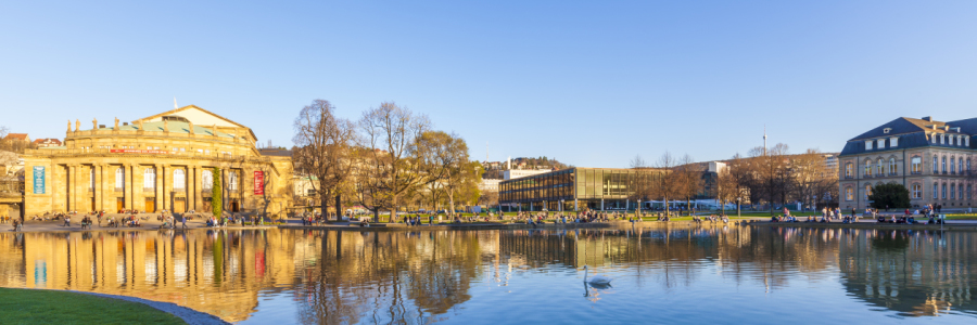 Bild-Nr: 11897889 Staatstheater und Landtag am Eckensee in Stuttgart Erstellt von: dieterich