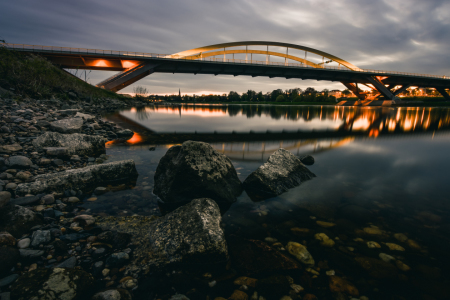 Bild-Nr: 11901469 Sonnenuntergang Waldschlößchenbrücke Dresden Erstellt von: Franz-Kostall-Fotografie