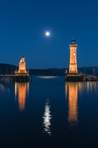 Bild-Nr: 11914029 Vollmondnacht über Lindau am Bodensee Erstellt von: Achim Thomae