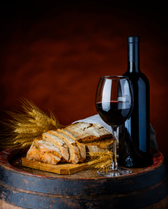 Bild-Nr: 11915404 Stillleben mit Wein und Brot Erstellt von: xfotostudio