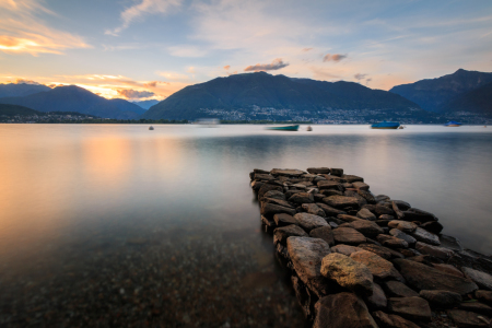 Bild-Nr: 11917352 Abendstimmung am Lago Maggiore II Erstellt von: DM88