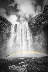 Bild-Nr: 11921010 ISLAND Skogafoss - Wasserfall mit Regenbogen Erstellt von: Melanie Viola