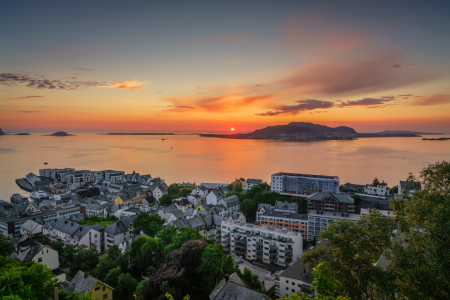 Bild-Nr: 11927091 Alesund Norwegen Sonnenuntergang Erstellt von: Stefan Mosert