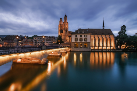 Bild-Nr: 11932191 Zürich am Abend Erstellt von: Achim Thomae