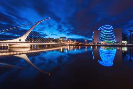 Bild-Nr: 11937352 Dublin - Samuel Beckett Brücke Blaue Stunde Erstellt von: Jean Claude Castor