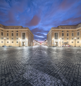 Bild-Nr: 11951404 Sonnenaufgang am Petersplatz in Rom Erstellt von: Achim Thomae