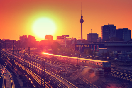 Bild-Nr: 11958502 Berlin - Skyline im Sonnenuntergang Erstellt von: AlexanderVoss