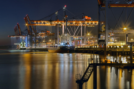 Bild-Nr: 11959307 Nacht am Burchardkai Erstellt von: Hamburg-Impressionen