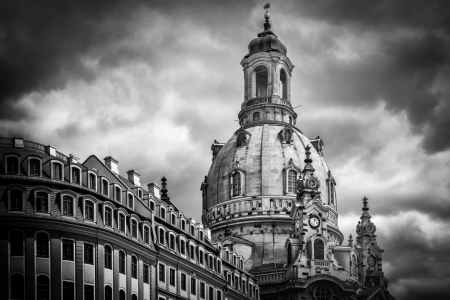 Bild-Nr: 11963307 Frauenkirche Dresden schwarz-weiss Erstellt von: Hamburg-Impressionen