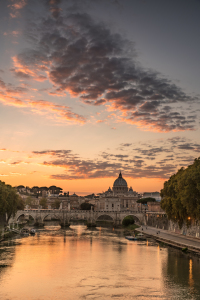 Bild-Nr: 11964486 Sonnenuntergang über dem Petersdom in Rom Erstellt von: Achim Thomae