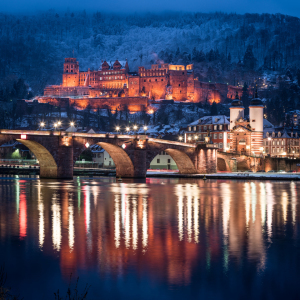 Bild-Nr: 11966160 Heidelberger Schloss und Alte Brücke im Winter Erstellt von: eyetronic
