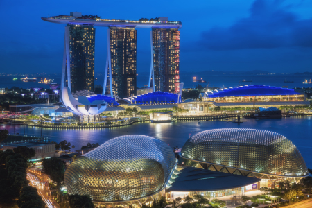 Bild-Nr: 11980945 Singapur Marina Bay zur blauen Stunde Erstellt von: Jean Claude Castor