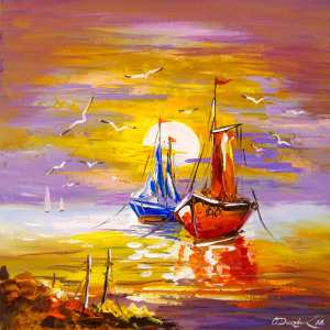 Bild-Nr: 11989207 Sailboats anchored Erstellt von: olha darchuk