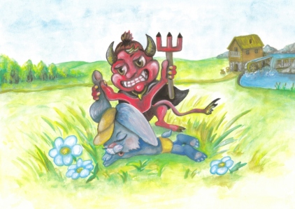 Bild-Nr: 12000972 Hase und Teufel Erstellt von: Kunstmalerin