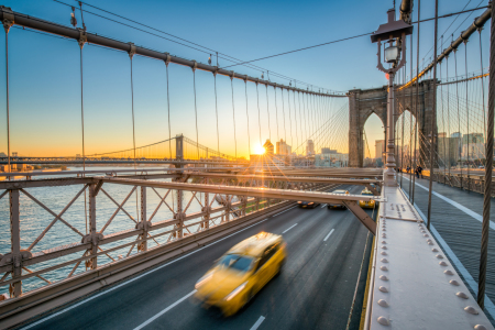 Bild-Nr: 12002428 Yellow Cab auf der Brooklyn Bridge in NYC Erstellt von: eyetronic