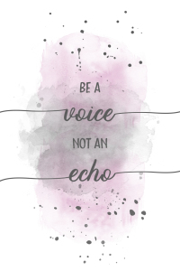 Bild-Nr: 12013149 Be a voice not an echo - Aquarell rosa Erstellt von: Melanie Viola
