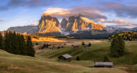 Bild-Nr: 12031723 Sonnenuntergang Seiser Alm - Dolomiten Südtirol Erstellt von: Achim Thomae