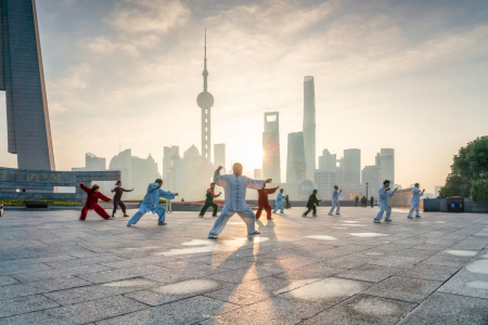 Bild-Nr: 12032579 Tai Chi am Bund in Shanghai Erstellt von: eyetronic