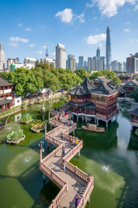 Bild-Nr: 12042101 Blick über den Yu Yuan Garten in Shanghai Erstellt von: eyetronic