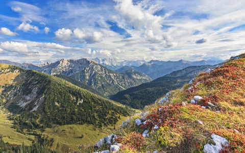 Bild-Nr: 12044580 Panorama Ammergauer Alpen mit Zugspitzblick Erstellt von: Andreas Föll