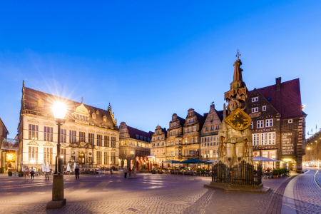 Bild-Nr: 12055543 Marktplatz in Bremen bei Nacht Erstellt von: dieterich