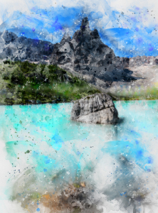 Bild-Nr: 12056137 Dolomites Lake Erstellt von: Graphitone