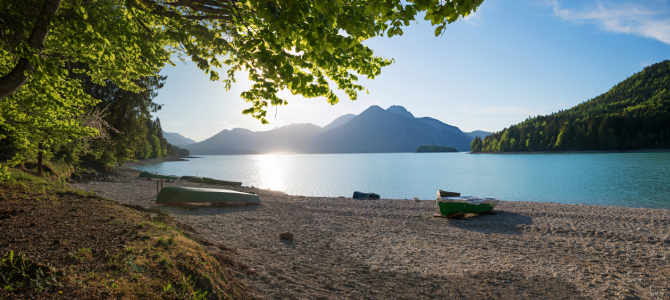 Bild-Nr: 12057913 Walchensee Strand bei Sonnenuntergang Erstellt von: SusaZoom