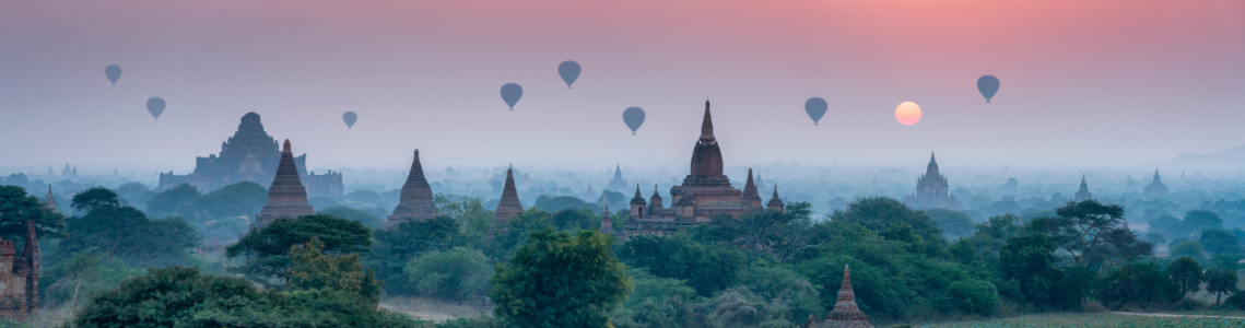 Bild-Nr: 12078229 Eine Fahrt mit dem Heißluftballon über Bagan Erstellt von: eyetronic