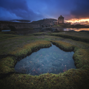 Bild-Nr: 12086742 Schottland Eilean Donan Castle Blaue Stunde Erstellt von: Jean Claude Castor