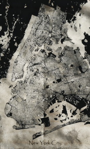 Bild-Nr: 12086811 Vintage Stadtplan von New York City Erstellt von: aCtiOn