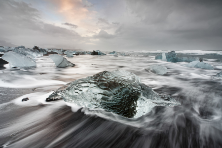 Bild-Nr: 12115232 Island - Eis am schwarzen Strand Erstellt von: lichtjahr21