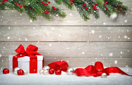 Bild-Nr: 12121746 Weihnachten Holz Hintergrund mit Geschenk  Erstellt von: Smileus