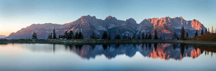 Bild-Nr: 12160745 Wilder Kaiser im See gespiegelt Panorama Erstellt von: MarcoMartycz