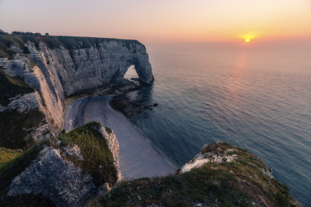 Bild-Nr: 12167924 Sonnenuntergang in Etretat Erstellt von: KundenNr-332231