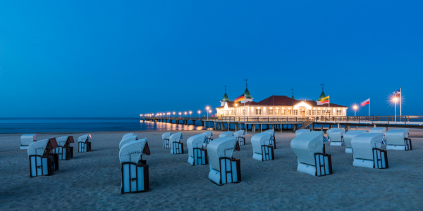 Bild-Nr: 12180885 Seebrücke in Ahlbeck auf der Insel Usedom am Abend Erstellt von: dieterich