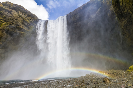 Bild-Nr: 12182717 ISLAND Skogafoss mit Regenbogen Erstellt von: Melanie Viola