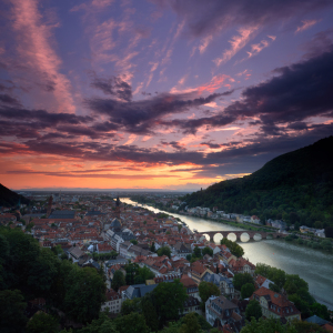 Bild-Nr: 12191444 Sonnenuntergang über der Heidelberger Altstadt Erstellt von: Smileus