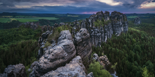 Bild-Nr: 12235460 Schrammsteine in der Sächsischen Schweiz Sunset Erstellt von: Jean Claude Castor