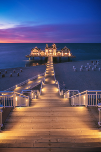 Bild-Nr: 12235461 Seebrücke Sellin auf Rügen zur blauen Stunde Erstellt von: Jean Claude Castor