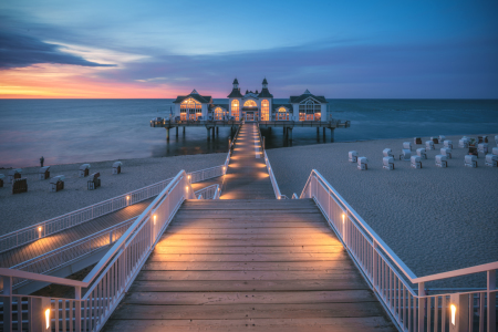 Bild-Nr: 12235463 Seebrücke Sellin zum Sonnenuntergang Erstellt von: Jean Claude Castor