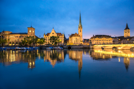 Bild-Nr: 12239693 Zürich Stadtansicht bei Nacht Erstellt von: eyetronic