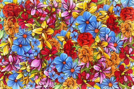 Bild-Nr: 12245300 Viele bunte Blumen - Blumenmeer - Blütenpracht Erstellt von: Darlya