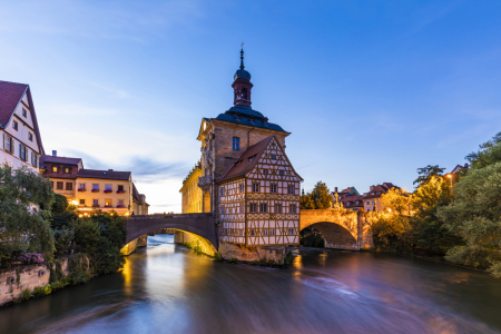 Bild-Nr: 12248157 Altes Rathaus in Bamberg am Abend Erstellt von: dieterich