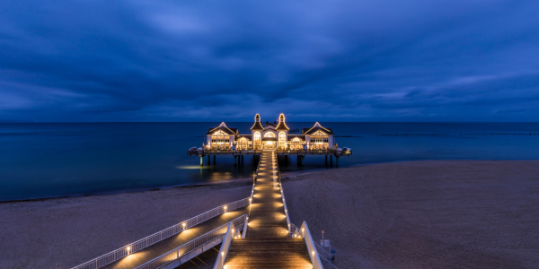 Bild-Nr: 12254223 Seebrücke Sellin auf Rügen am Abend Erstellt von: dieterich