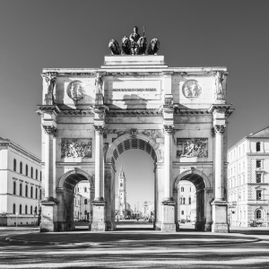 Bild-Nr: 12289399 Siegestor in München - Schwarzweiss Erstellt von: dieterich