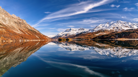 Bild-Nr: 12290489 Silser See in der Schweiz Erstellt von: Achim Thomae