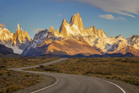 Bild-Nr: 12294841 Road to El Chalten mit Fitz Roy bei Sonnenaufgang Erstellt von: Dieter Dieter Meyrl