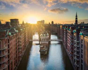 Bild-Nr: 12299260 Sonnenuntergang in Hamburg Erstellt von: Mapics