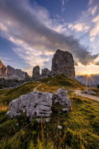 Bild-Nr: 12328582 Sonnenaufgang Cinque Torri in den Dolomiten Erstellt von: Achim Thomae