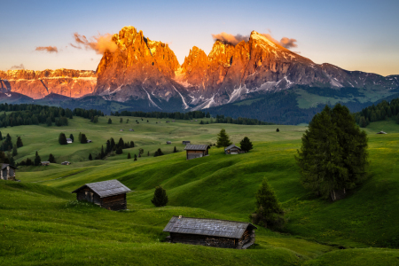 Bild-Nr: 12356582 Sonnenuntergang auf der Seiser Alm Erstellt von: Achim Thomae